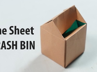 Easy Origami Trash Bin (One sheet of paper) (Henry Phạm)