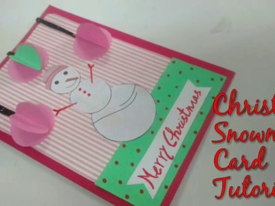 Easy Snowman Christmas Card Making Idea | How To | CraftLas