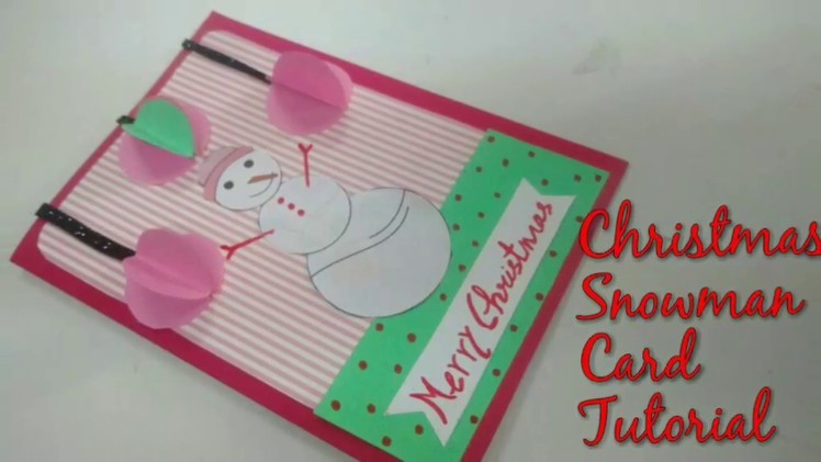 Easy Snowman Christmas Card Making Idea | How To | CraftLas