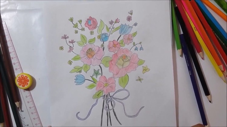 How to drawing a bunch of flowers