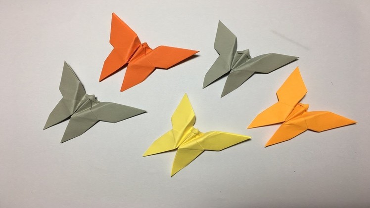 How to fold a butterfly origami paper step by step.Easy Origami paper butterfly design.decorations