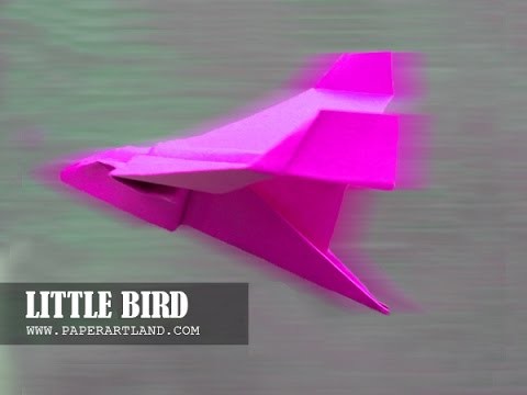 How to make a Paper Airplane - Origami Bird That Flies - Pink Bird