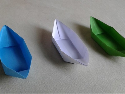 How to make a paper boat that floats in water for kids   Origami paper boat paper   craft