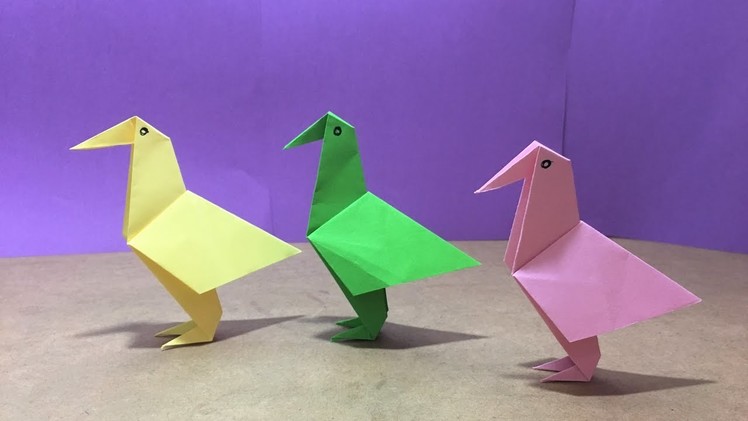 How to make a small Origami bird paper tutorial.Paper bird folding instructions.bird tutorial