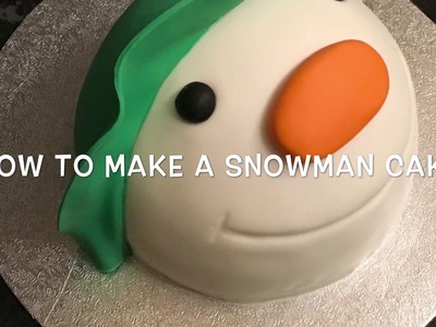 How to make a snowman cake tutorial