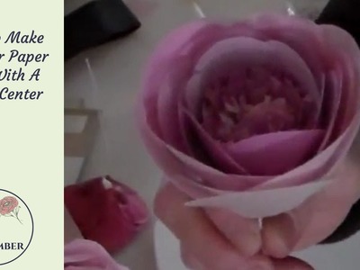 How To Make A Wafer Paper Rose With A Fluffy Center. Wafer paper flower tutorial.