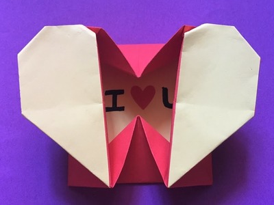 How to make an easy Origami heart box & Envelope paper.heart box origami tutorial