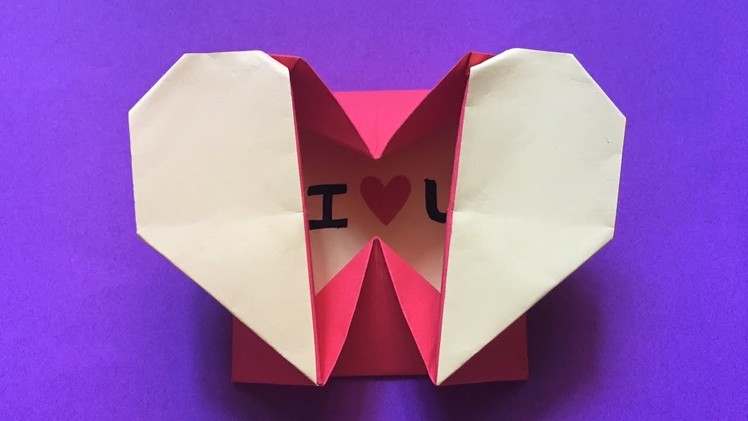 How to make an easy Origami heart box & Envelope paper.heart box origami tutorial
