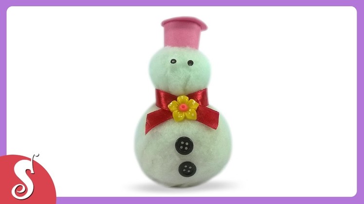 How to make Frozen Snowman from cotton