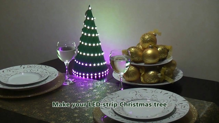 How to make LED strip Christmas Tree | DIY Christmas decorations 2016 | Homemade Gift | STM32F