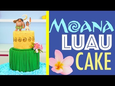 Princess MOANA Cake - How to make a Hawaiian Luau Beach Cake | Disney Princesses