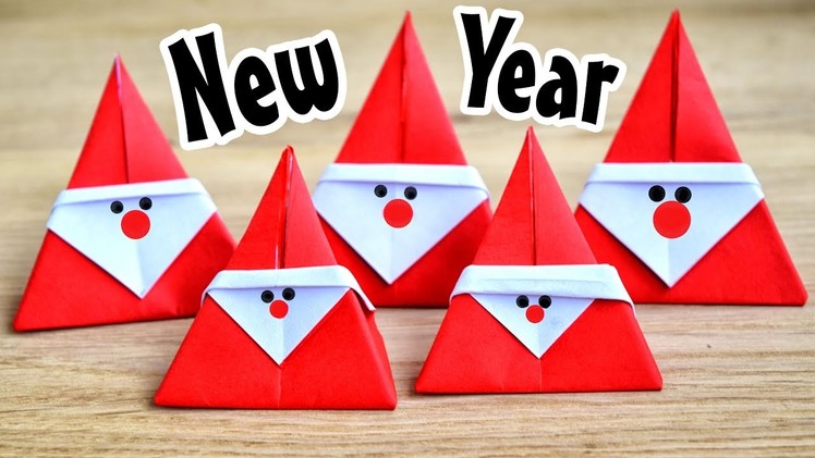 Very simple Santa Claus from the paper | New Year Origami