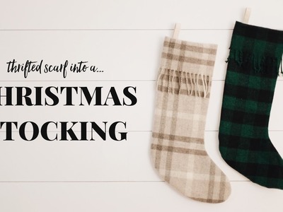 VLOGMAS #8 • DIY Christmas Stocking From a Thrifted Scarf