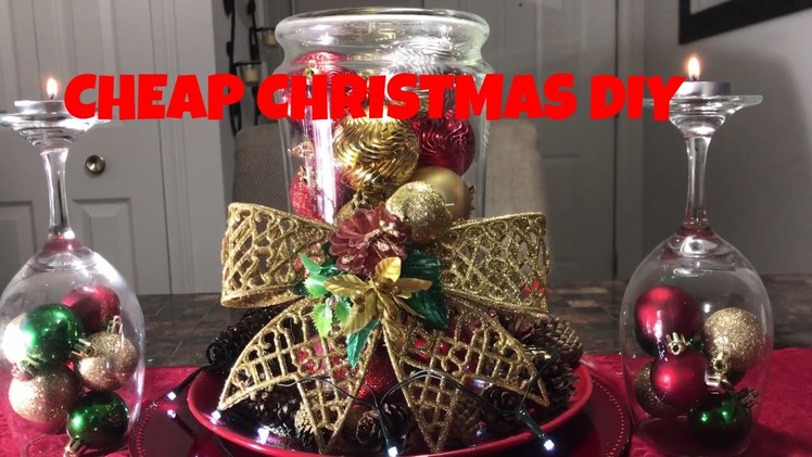 2 CHEAP DIY CHRISTMAS PARTY DECORATIONS FOR ANY TABLE 2016
