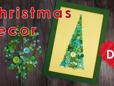 Christmas tree of buttons - cool Christmas decor DIY