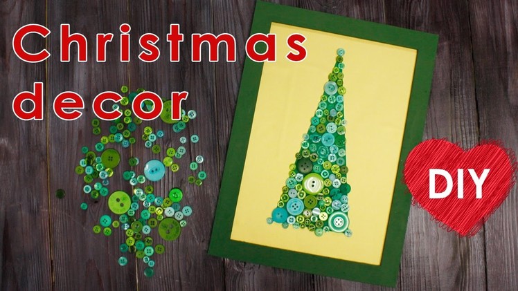 Christmas tree of buttons - cool Christmas decor DIY