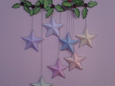 Colourful Paper Stars Wall Hanging