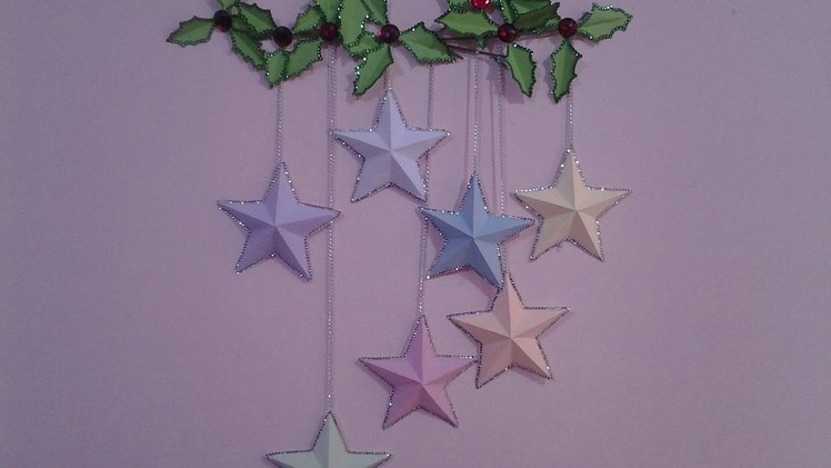 Colourful Paper Stars Wall Hanging