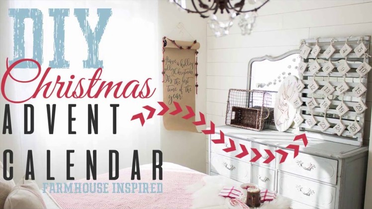 DIY Christmas Advent Calendar-Farmhouse Inspired