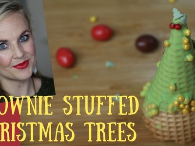 DIY Christmas Treats. Easy  Brownie Christmas Trees