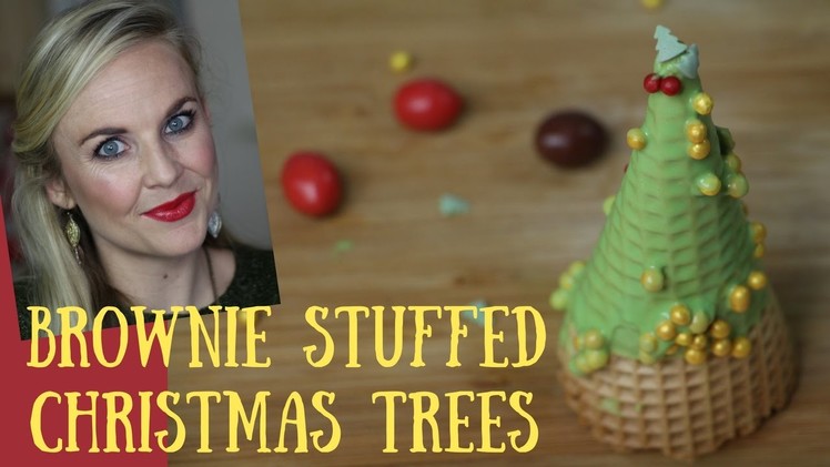 DIY Christmas Treats. Easy  Brownie Christmas Trees