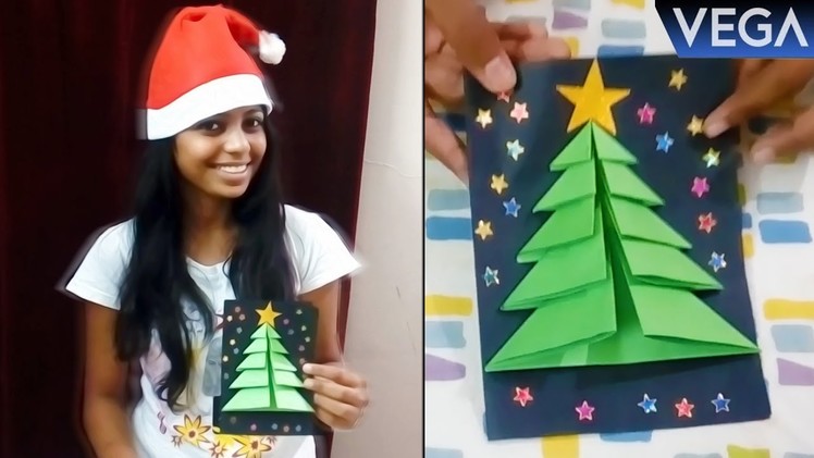 DIY CHRISTMAS TREE CARD | How to Make Greeting Cards
