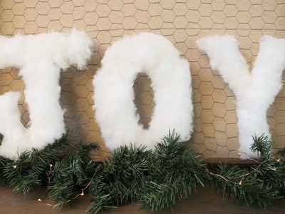 DIY Faux Fur Letters! Christmas Decor
