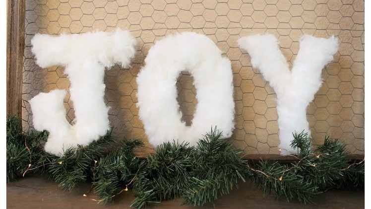 DIY Faux Fur Letters! Christmas Decor