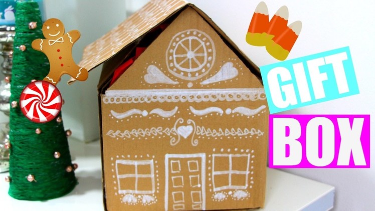 DIY Gingerbread House Gift Box | Easy Gift Wrap IDEAS + Holiday Giveaway (Closed)
