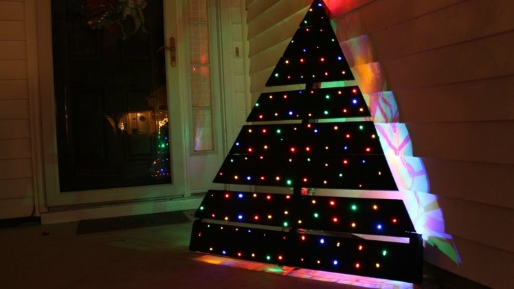 DIY PALLET CHRISTMAS TREE LED LIGHTS