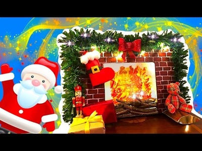 DIY Santa's chimney Christmas ornament recycling a box