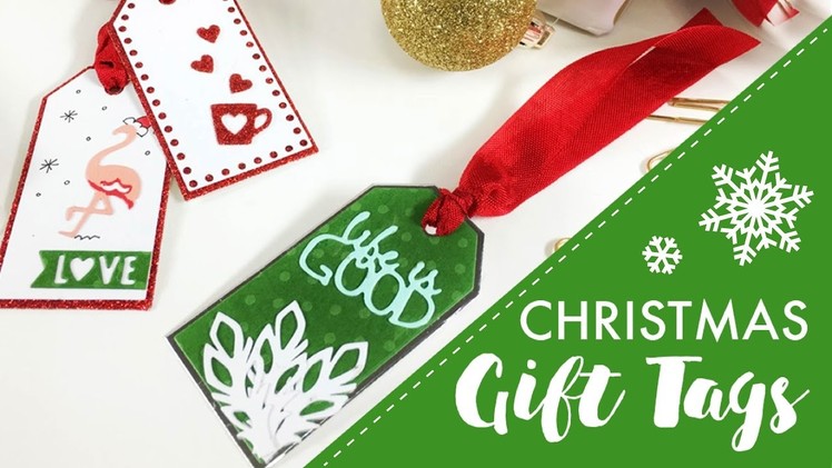 DIY Sizzix Christmas Gift Tags | Katelyn Lizardi