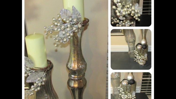 Holiday DIY Quicke  Decrotive candle ring, and vase embellishments