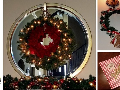 My Last Minute Dollar Tree Christmas Decor -  DIY Wreath, Scounces & More