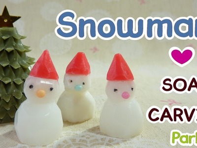 SOAP CARVING | Easy | Snowman | Miniature Winter Garden | Part 2 | DIY |