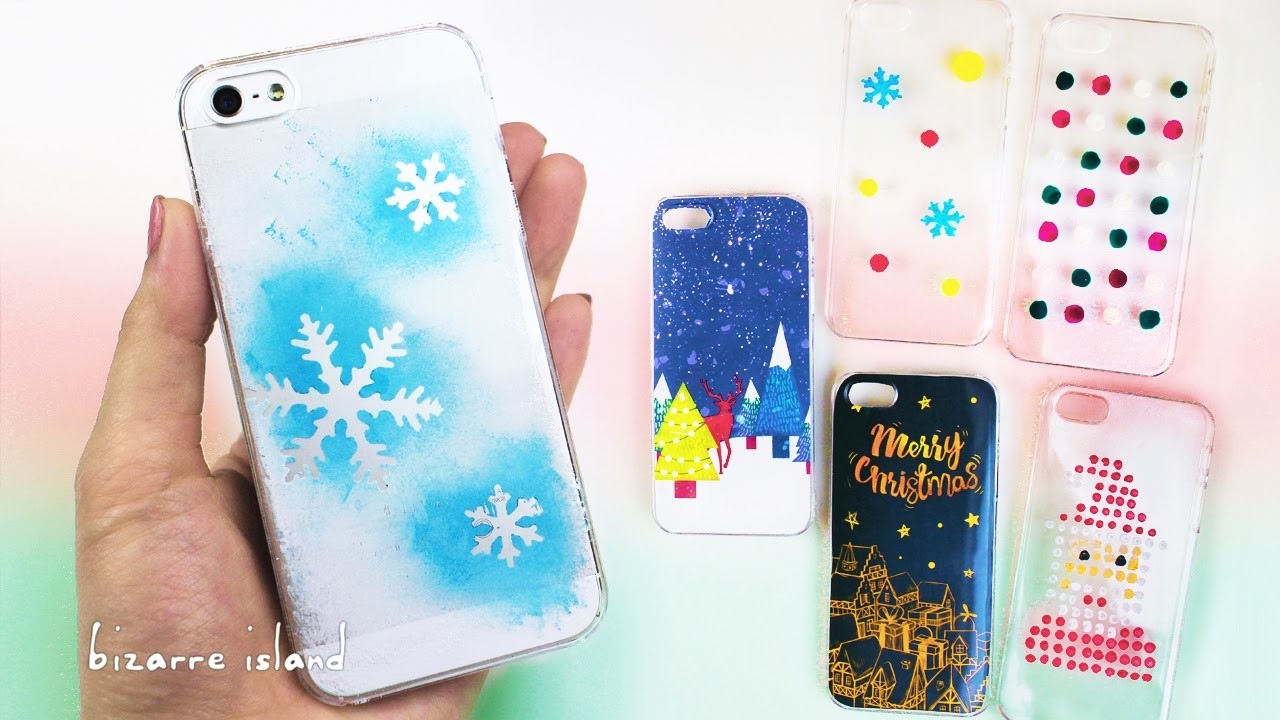6 Christmas Phone Case Ideas DIY gifts | Christmas Countdown | c for craft