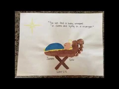 Baby Jesus In A Manger.DIY. Christmas Craft. Kids