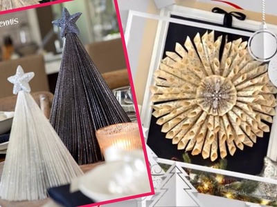 Christmas Decorations. Folded Book Pages. Christmas Decorating Ideas