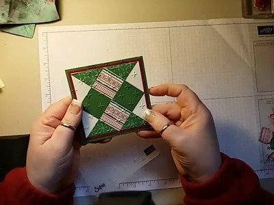 Christmas Quilt card, Stampin UP!