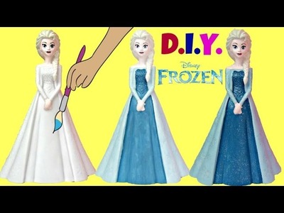 D.I.Y. Paint Your Own ELSA Disney Frozen Bank, Color Fun Craft Kids Doll Anna Disney Princess. TUYC