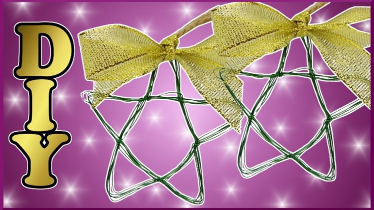 DIY | Baumschmuck Draht basteln | Christmas tree ornament wire star with bow