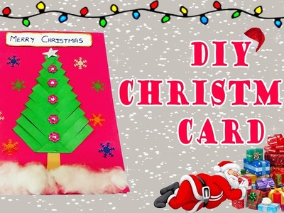 DIY CHRISTMAS CARD | HOW TO MAKE CHRISTMAS GREETING CARD | CRAFTY ZILLA |