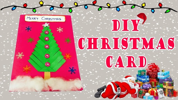 DIY CHRISTMAS CARD | HOW TO MAKE CHRISTMAS GREETING CARD | CRAFTY ZILLA |