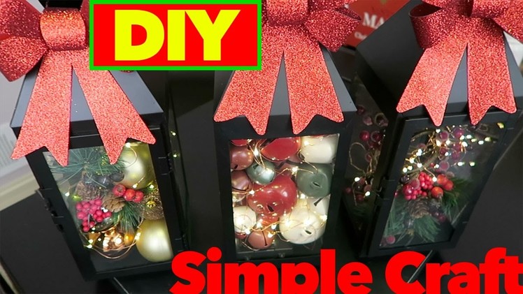 DIY Christmas Decorations | Christmas Lanterns | Michaels Craft Store | Simple Craft |