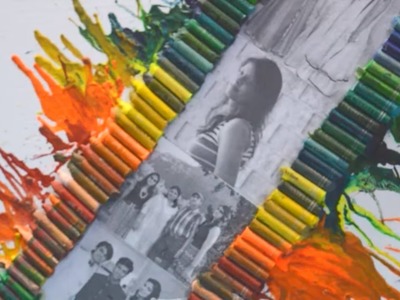 DIY : Crayon Art Tutorial | Melted Crayon Art | Hair Dryer Art | Nidhi Jain