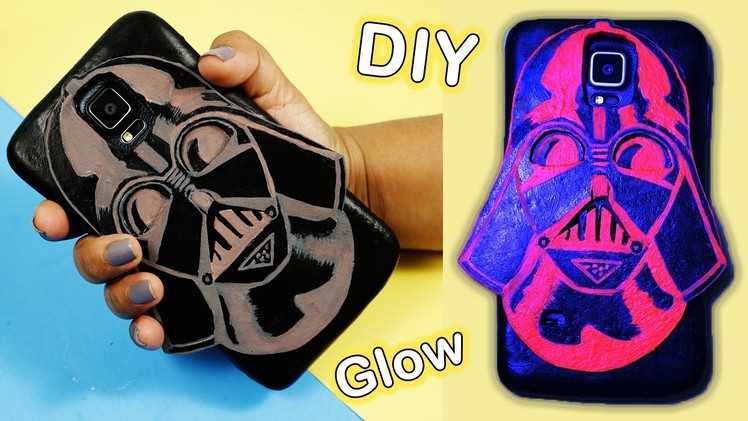 DIY DARTH VADER Phone Case - Glow in the dark #StarWars #DarthVader