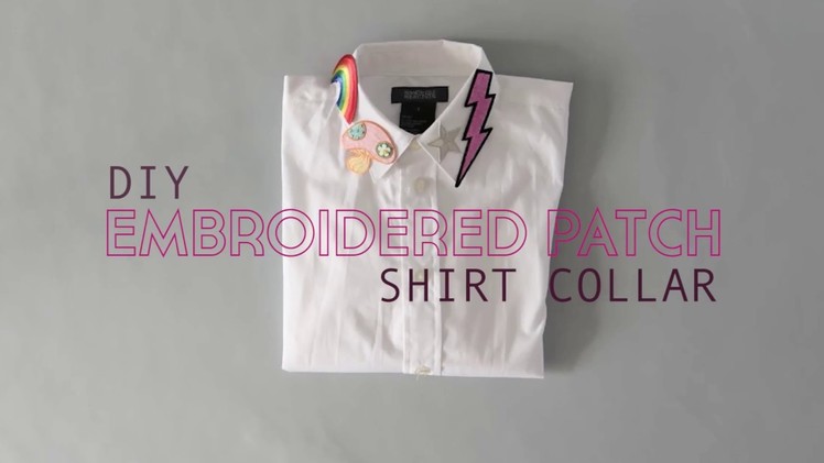 DIY Embroidered Shirt Collar - No sew!