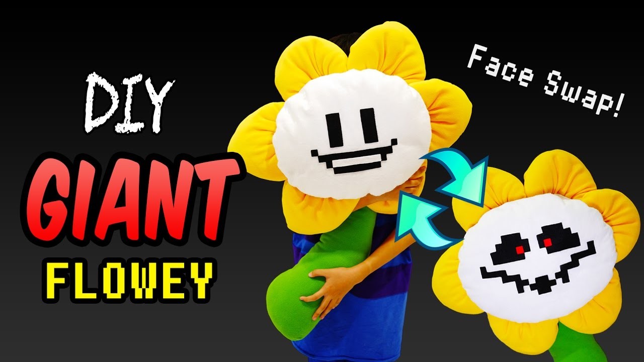 Diy Giant Undertale Flowey Plushie With Interchangeable Face Undertale Plush Free Pattern