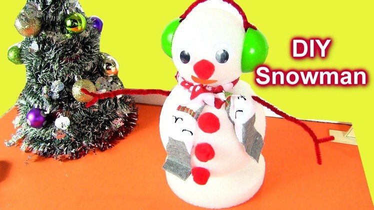 DIY How to Craft Snowman Christmas Decoration (Do You Want To Build A Snowman?) by Rainbow Collector