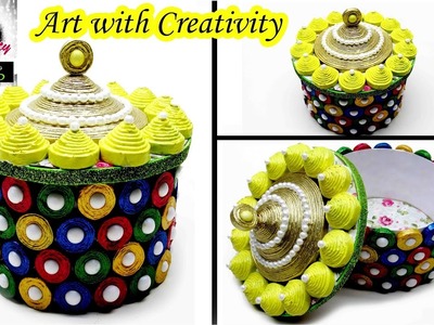 DIY How to Make a Basket from Recycled Newspaper | Handmade Basket | Art with Creativity 103